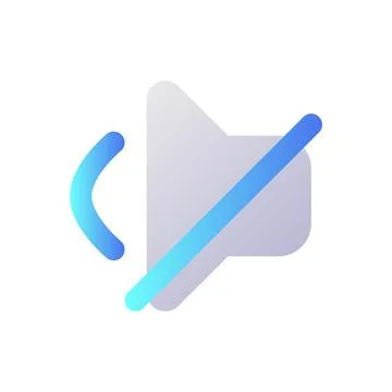 Mute sound pixel perfect flat gradient two-color ui icon イラスト素材