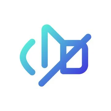 Mute sound pixel perfect gradient linear ui icon Ilustração Stock