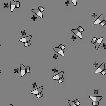 Mute sound vector seamless pattern イラスト素材