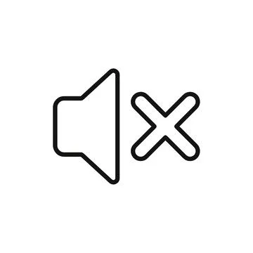 Mute Speaker Audio Sound Vector Icon Stock Illustration