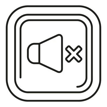 Mute speaker icon indicating no sound volume Illustrazione stock