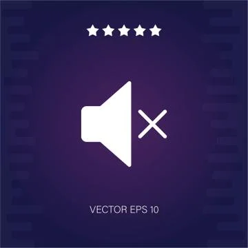 Mute vector icon Stock Illustration