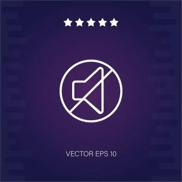 Mute vector icon Stock Illustration