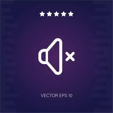 Mute vector icon Stock Illustration