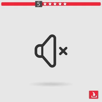 Mute vector icon Stock Illustration