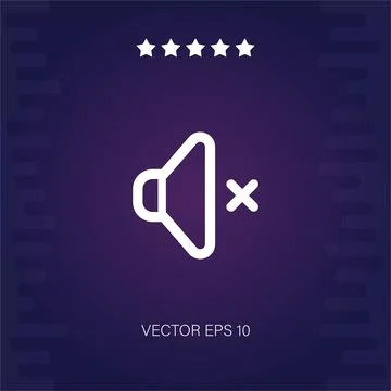 Mute vector icon Stock Illustration