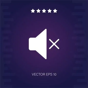 Mute vector icon Stock Illustration