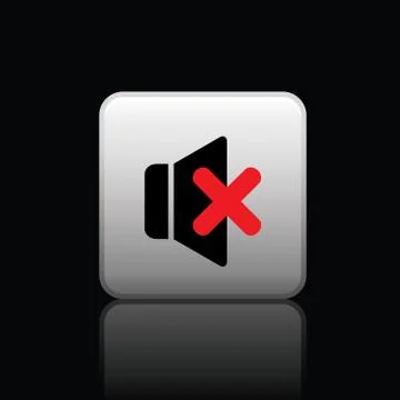 Mute volume icon web Stock Illustration