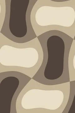 A muted abstract pattern features repeated organic shapes with softly curve.. Stock Illustration