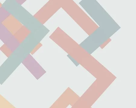 Muted angular bands intersect over a nearly white surface, forming a refine.. Ilustração Stock
