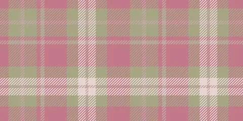 Muted beige, light pink, and olive green tartan pattern with symmetrical in.. Stock Illustration
