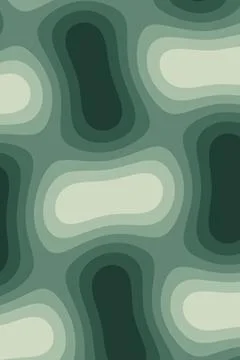 A muted green abstract pattern combines rounded organic forms in pale sage,.. Stock Illustration