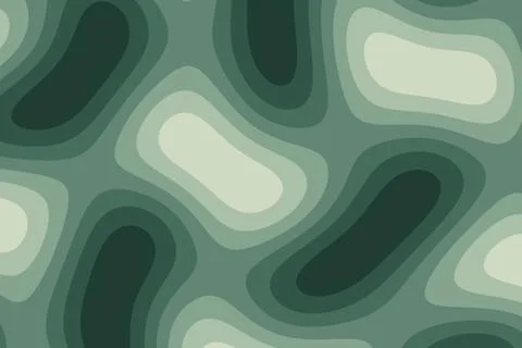 A muted green abstract pattern features irregular rounded forms layered in .. Ilustración de archivo