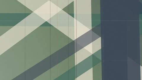 Muted green and blue geometric mosaic pattern with intersecting lines and s.. Stock Illustration