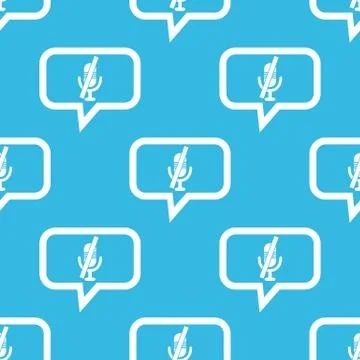 Muted microphone message pattern Illustrazione stock