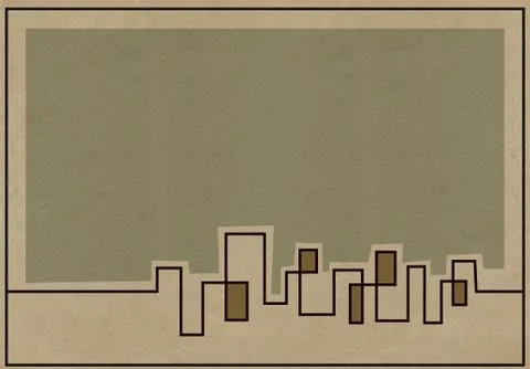 Muted skyline background for layouts Illustrazione stock