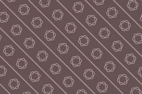 A muted taupe background features a dense repeating grid of fine interlaced.. Stock Illustration