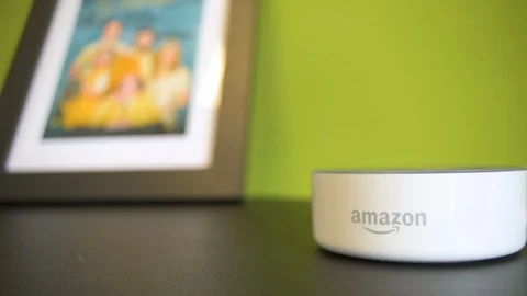 Muting Amazon Dot Wide Stock Footage 111014475