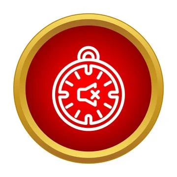 Muting stopwatch icon representing quiet and silence 스톡 일러스트