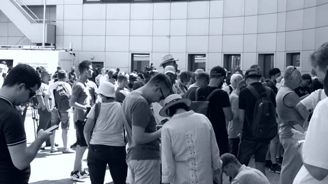 A mutiny, a picket, a collective boycott, - under the government courthouse. Stock Footage 134261827