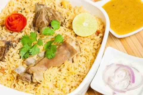 Mutton Biryani Stock Photos
