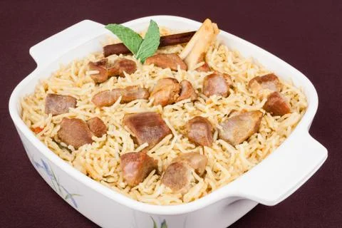 Mutton Biryani Stock Photos