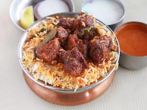 Mutton Biryani Stock Photos