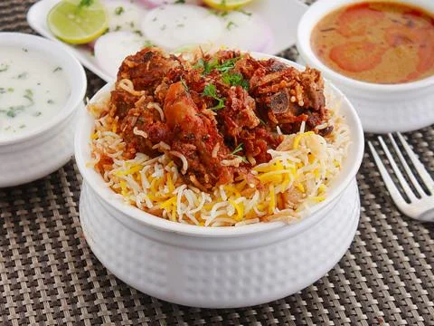 Mutton biryani Stock Photos