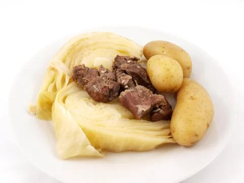 Mutton with cabbage Stock Photos