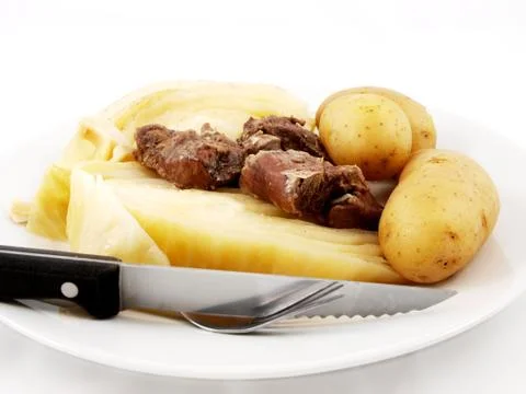 Mutton with cabbage Stock Photos
