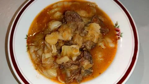 Mutton with cabbage Stock Photos