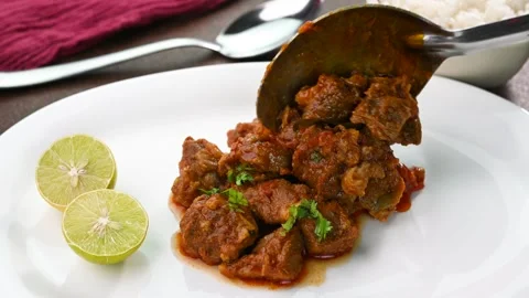 Mutton Curry Stock Footage 243174843