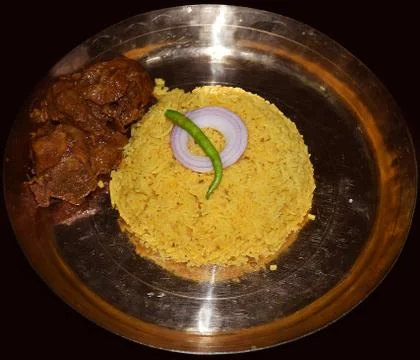 Mutton Curry with Pulao Stock Photos