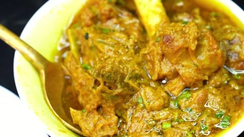 Mutton Curry – A spicy, slow-cooked Indian dish, Goat Curry, Lamb Curry Vídeo Stock 303066628