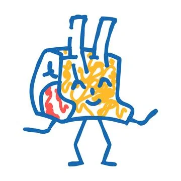 Mutton meat character icon doodle illustration Illustrazione stock