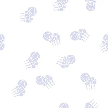 Mutton meat glyph seamless pattern Stock Illustration