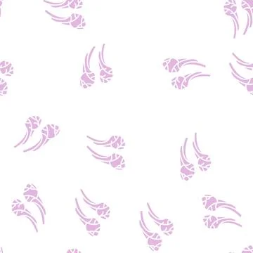 Mutton meat glyph seamless pattern Stock Illustration