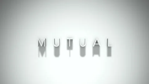 Mutual 3D title animation with shadows on a white background Video stock 297216920