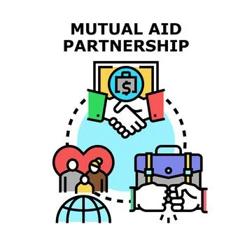Mutual aid partnership concept vector illustration Stock Illustration