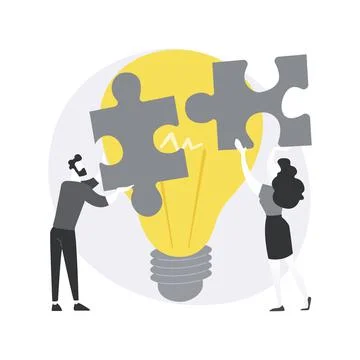 Mutual assistance abstract concept vector illustration. Illustrazione stock