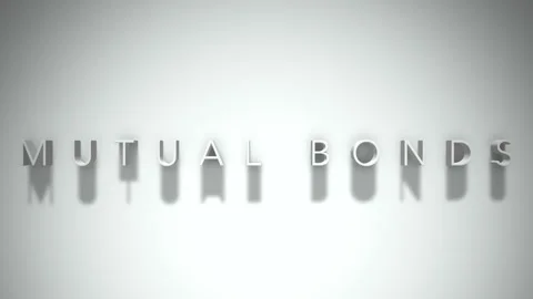 Mutual bonds 3D title animation white text on a white background Video stock 299373368