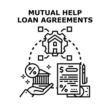 Mutual help loan agreements for financing property 스톡 일러스트