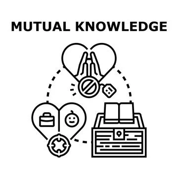 Mutual knowledge concept understanding important information sharing 스톡 일러스트