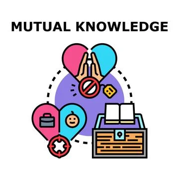 Mutual knowledge concept understanding important information sharing 스톡 일러스트