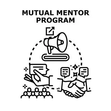 Mutual mentor program fostering professional development and guidance Illustration