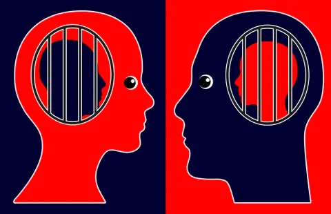 Mutual Mistrust and Control Illustrazione stock