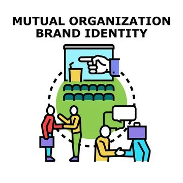 Mutual organization brand identity development concept Stock Illustration