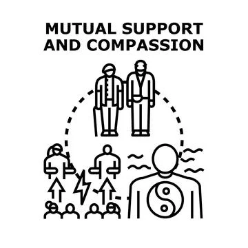 Mutual support and compassion concept illustration Stock Illustration