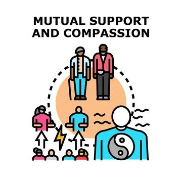 Mutual support and compassion concept illustration Stock Illustration