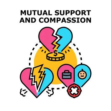 Mutual support and compassion for shared problems Stock Illustration
